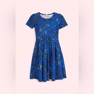 LuLaRoe Amelia Dress-royal blue floral XS